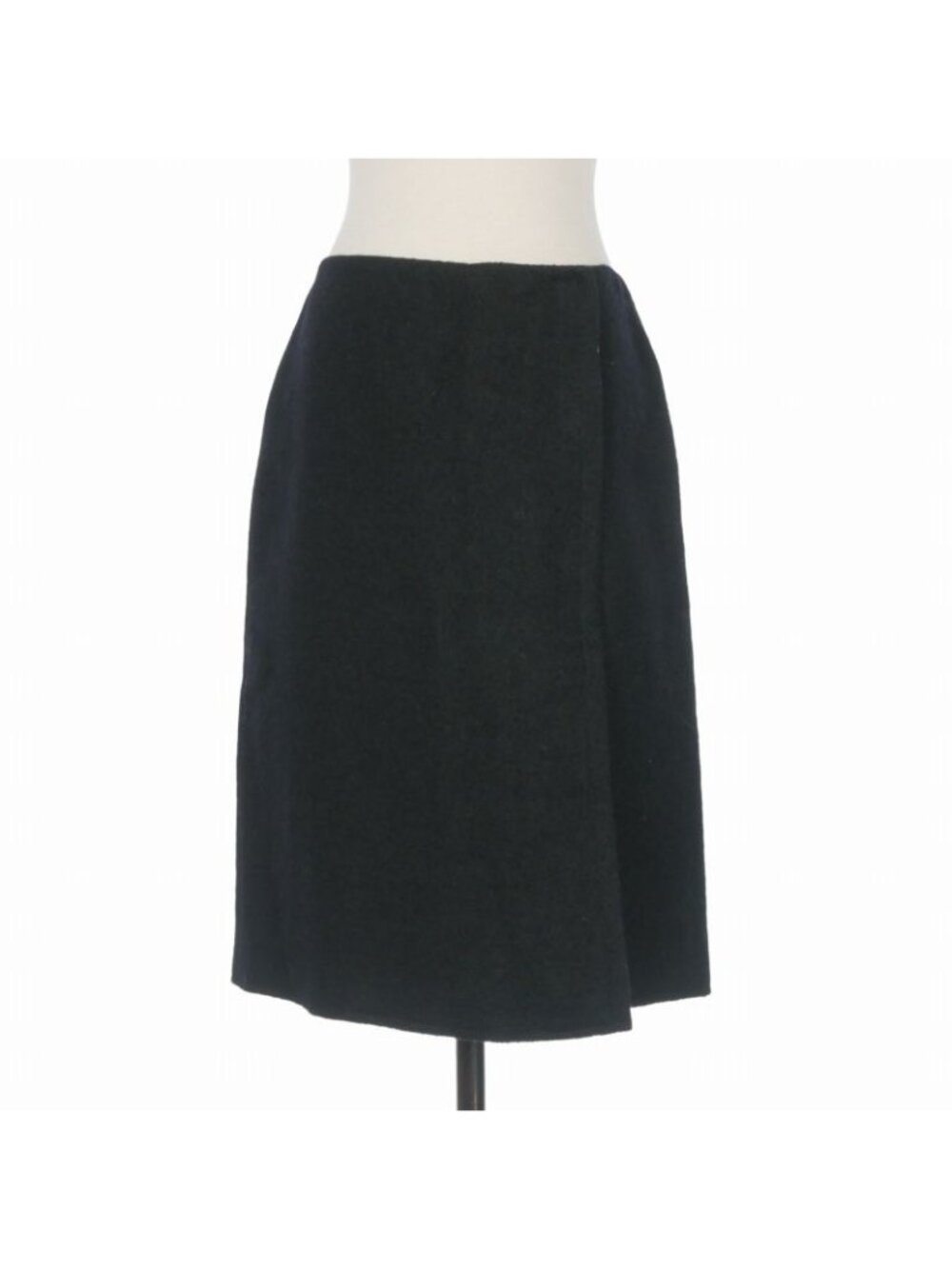 Miu Miu Mohair Navy Wrap Skirt Black